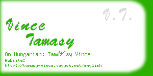 vince tamasy business card
